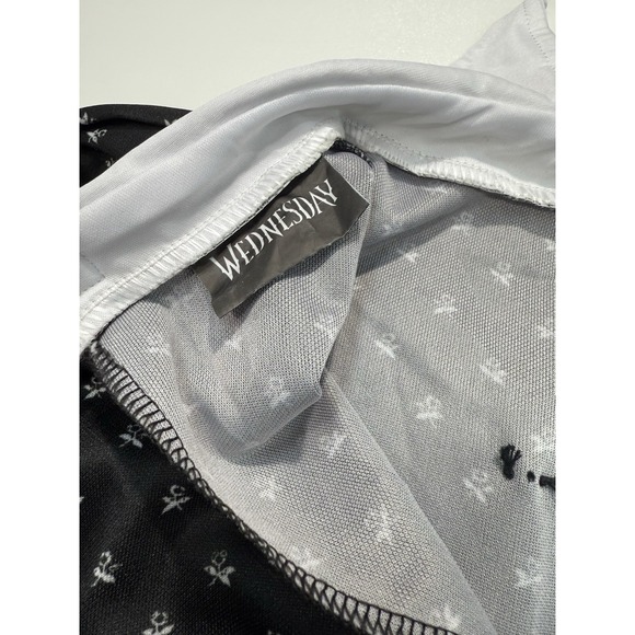 Child Wednesday Addams Black Collared Dress Girls Halloween Costume No Tag READ‎ - Picture 3 of 9